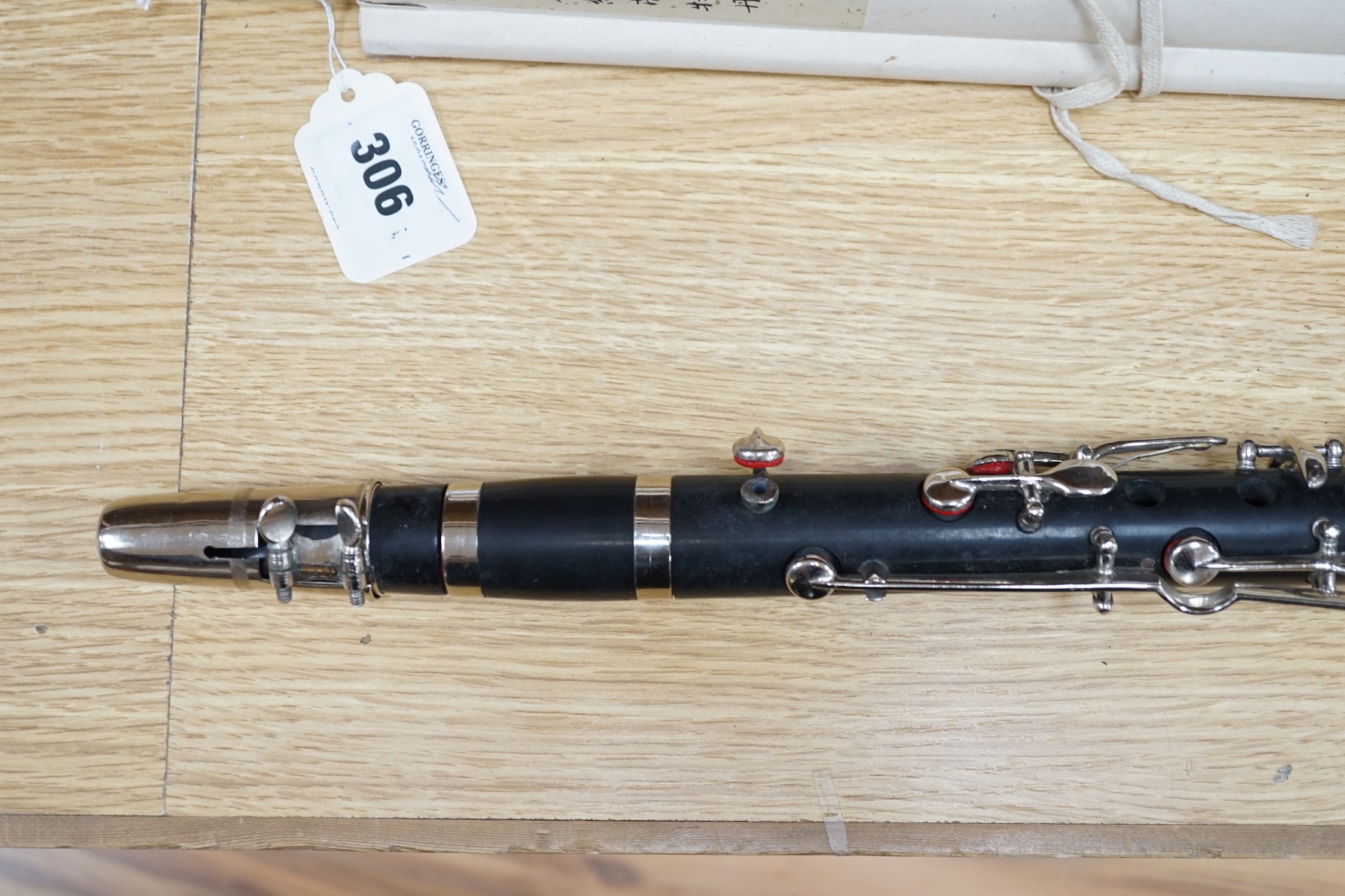 An ebonised clarinet, 65cms long